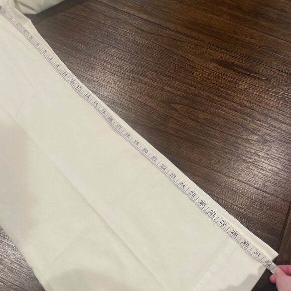 NWT J.Crew Sz 32 Wide-Leg Corduroy Trouser Pant Ivory High Rise 32"L BT922 - Picture 6 of 10